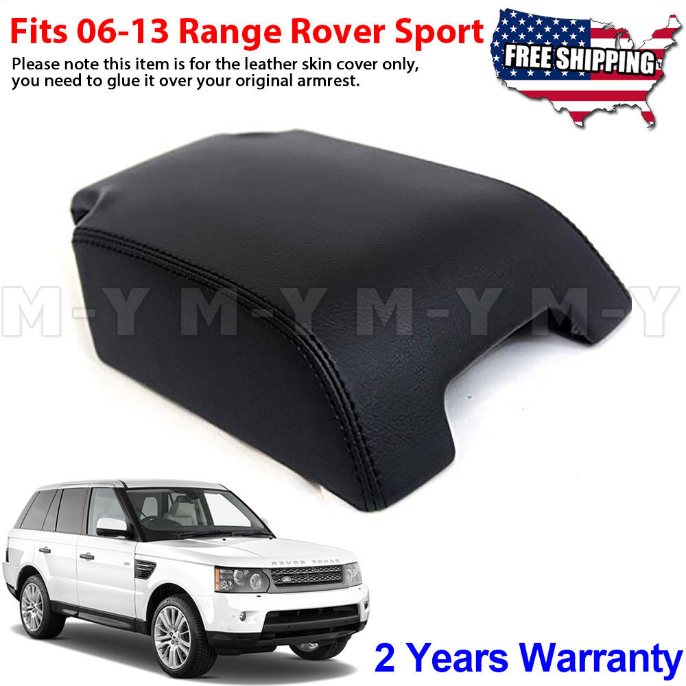 Fits 2006 2007 2008-2013 Range Rover Sport Console Lid Armrest Vinyl Cover Black