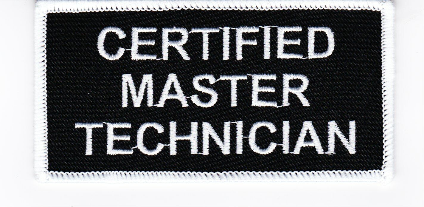 CERTIFIED MASTER TECHNICIAN SEW/IRON ON PATCH EMBROIDERED COMPUTER GEEK SQUAD