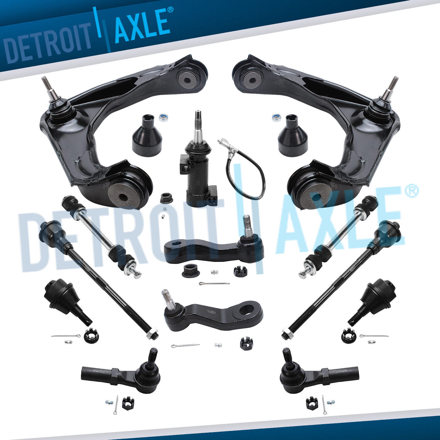 13pc Front Upper Control Arms Tie Rods for Chevy Silverado GMC Sierra 1500 2500