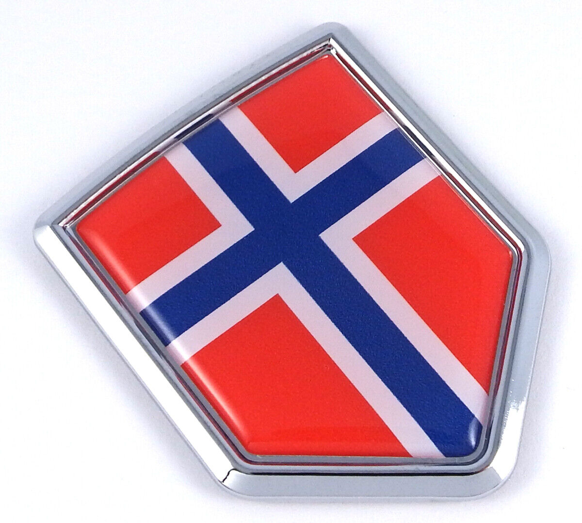 Norway Norwegian Flag Car Chrome Emblem  3D Decal bumper Sticker