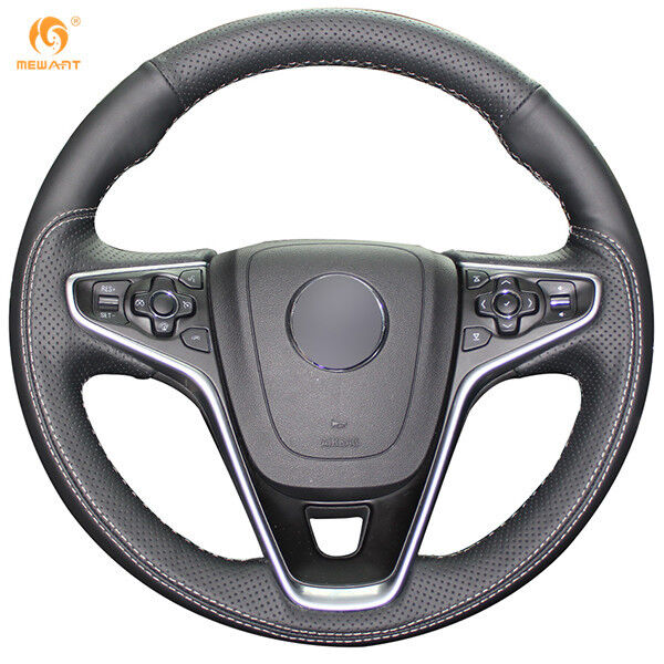 Black Leather Steering Wheel Cover Wrap for Buick Regal Opel  Insignia 2014 2015