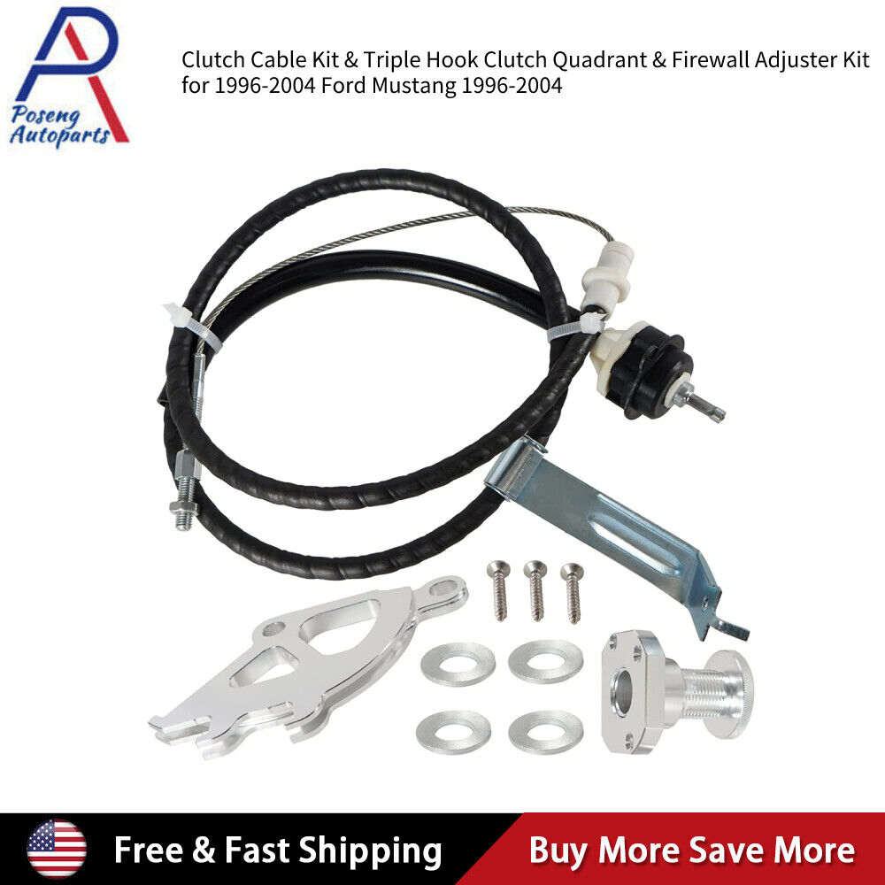 Quadrant Clutch Cable and Firewall Adjuster Kit for 1996-2004 Ford Mustang  