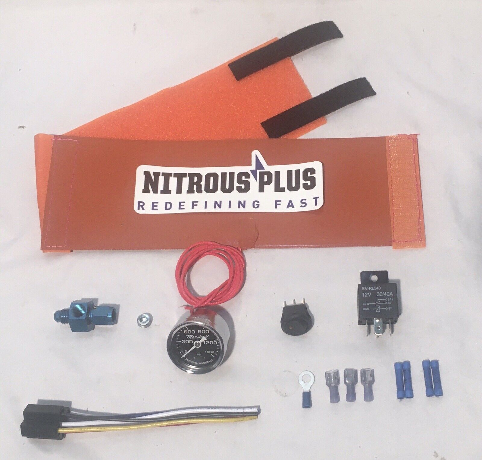 NitrousPlus Nitrous Bottle Heater Warmer 5 10 15 20 lb. Hi-Output w/Gauge 4AN
