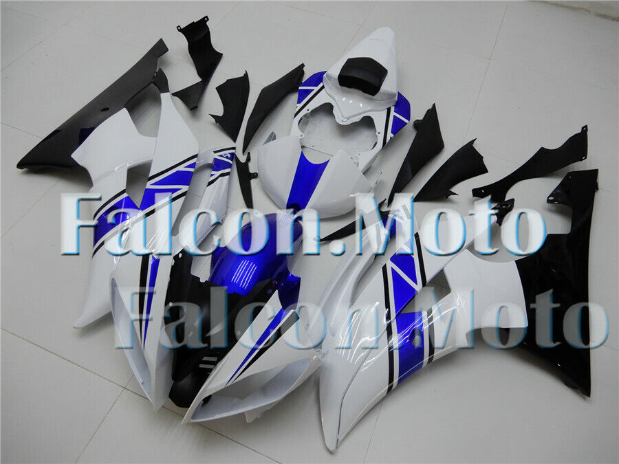 White Blue Black Bodywork Fairing Fit for 2008-2016 YZF R6 Injection ABS New iAA