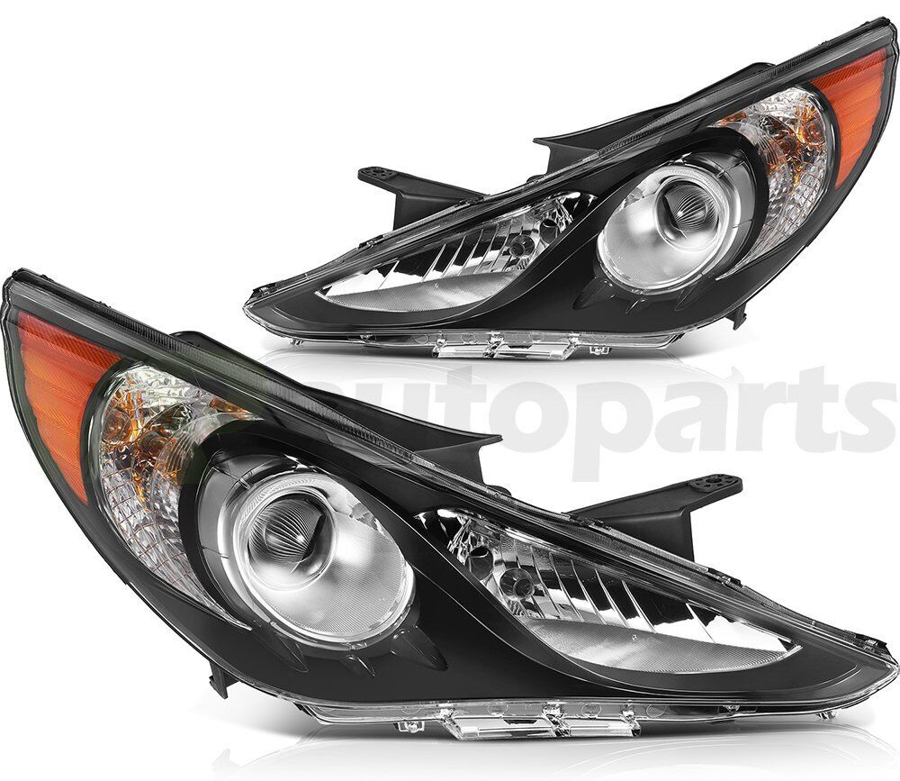 For Hyundai Sonata 2011-2014 Headlights Assembly Pair Projector Headlamps Kit