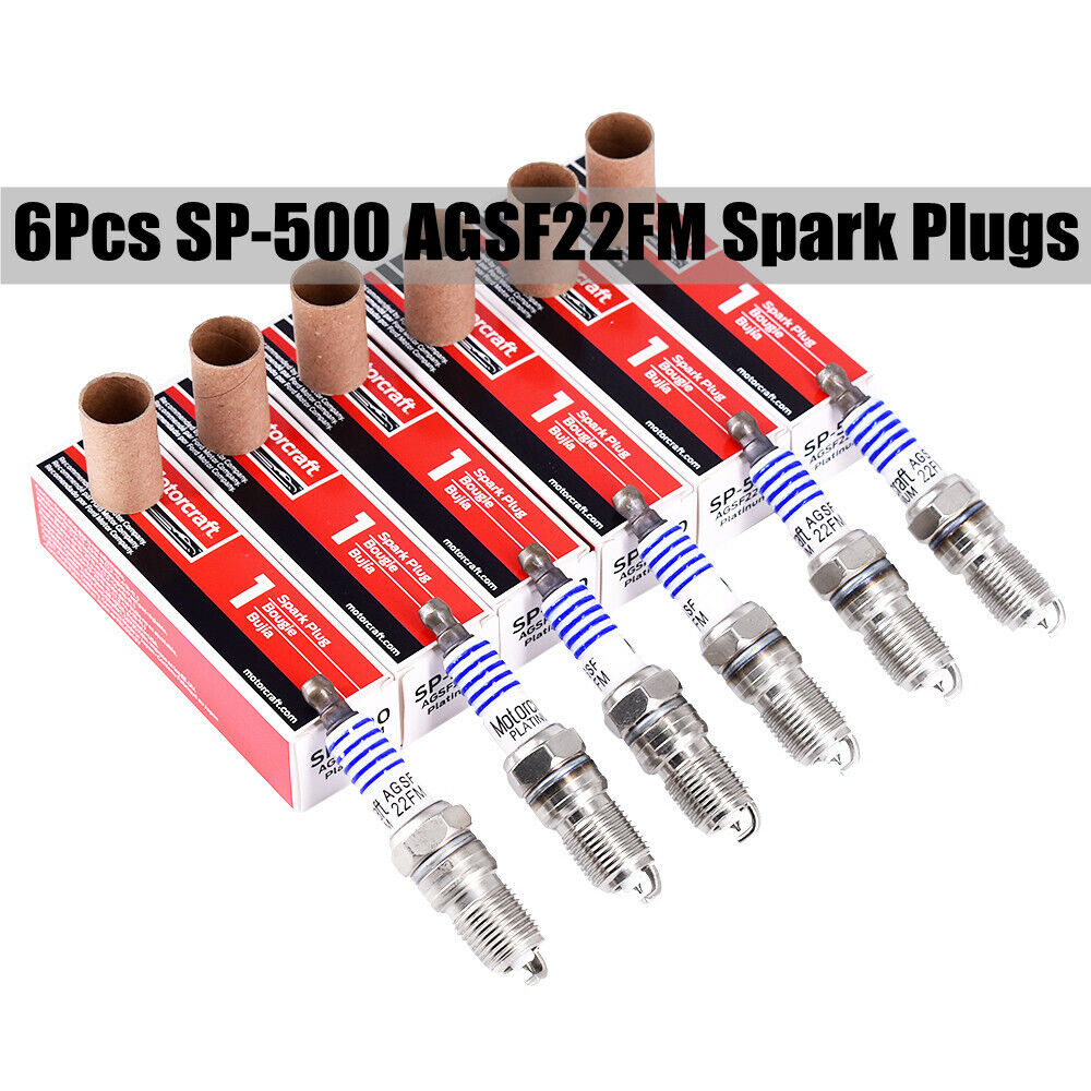 6Pcs Platinum SP-500 AGSF22FM Spark Plugs for Ford Motorcraft Mercury Finewire