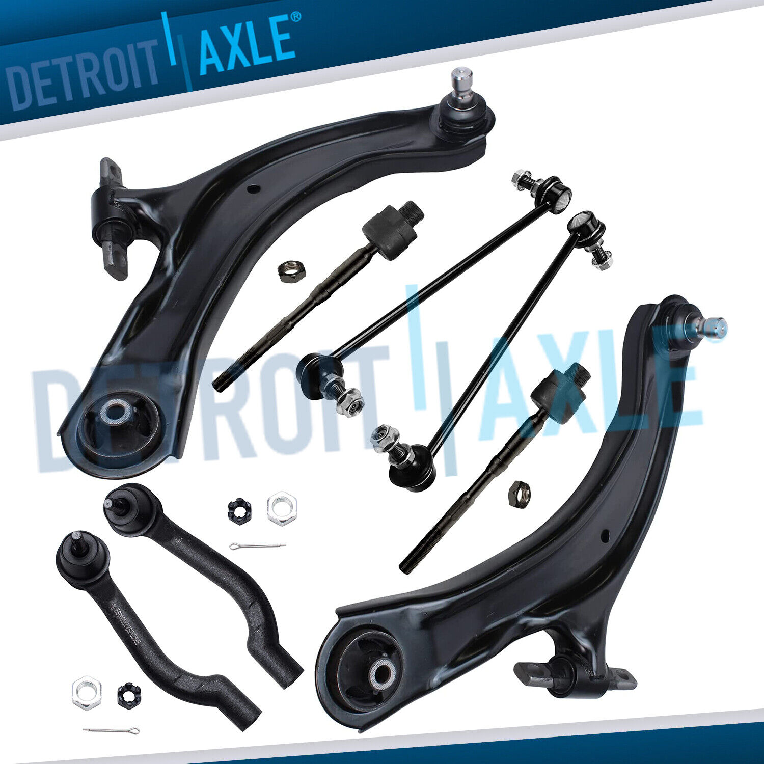 Front Lower Control Arms + Tierods Sway Bars for 2008 - 2012 2013 Nissan Rogue