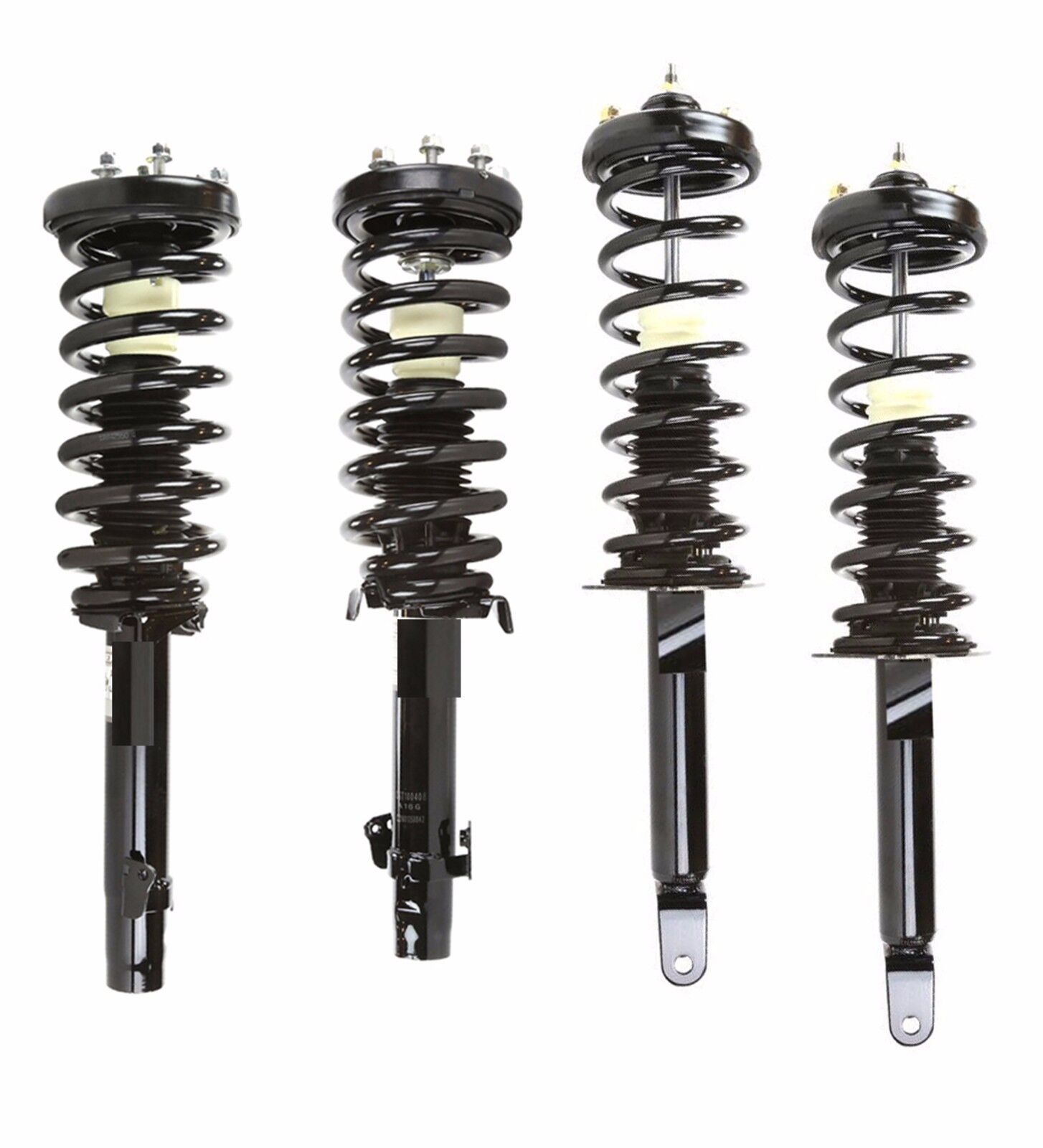 Full Set - 4 Complete Struts With Springs Mounts Fit 2008 - 2012 Honda Accord 