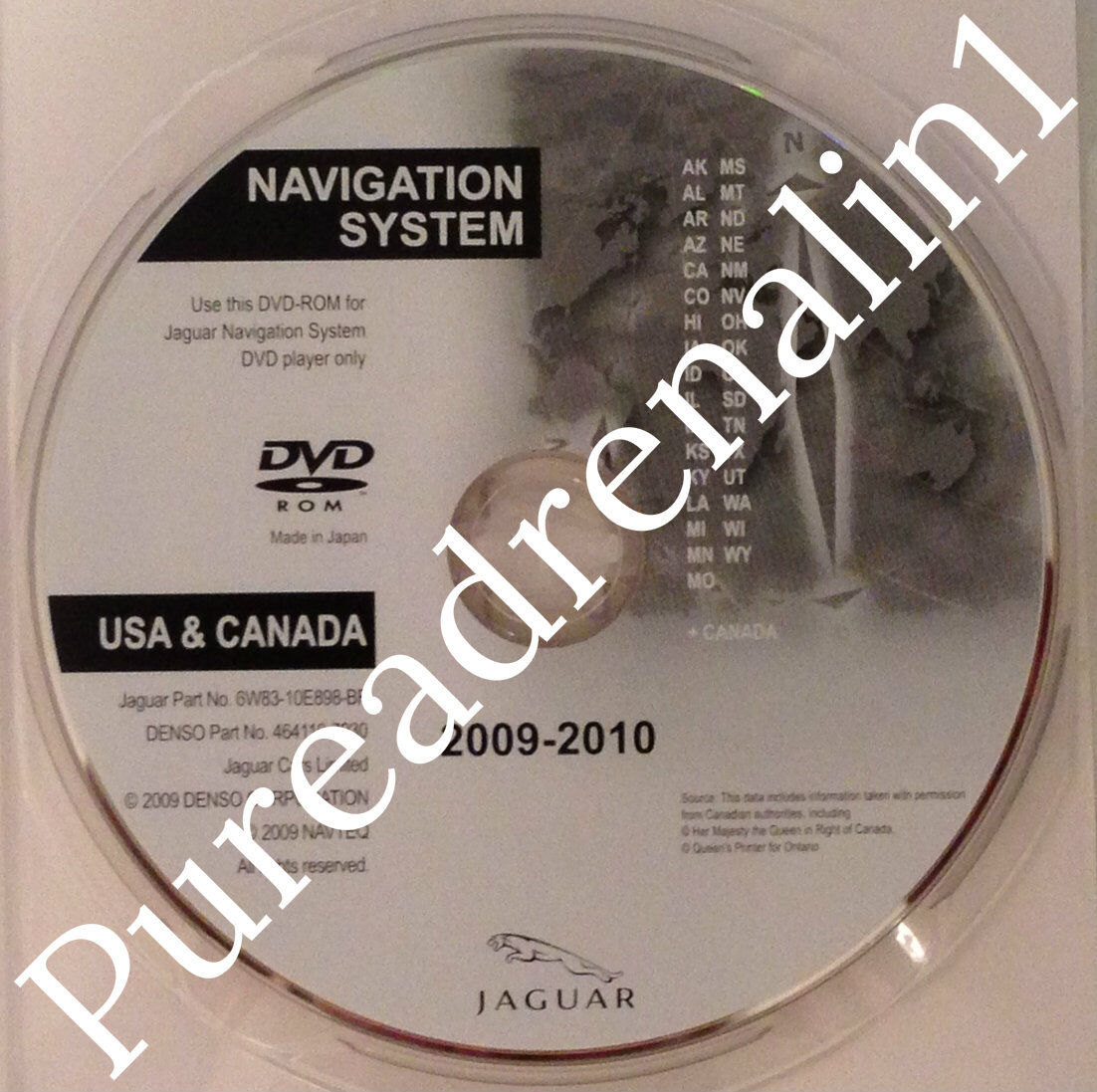 2010 2011 JAGUAR XK XKR COUPE CONVERTIBLE V8 5L NAVIGATION DISC CD DVD WEST USA 