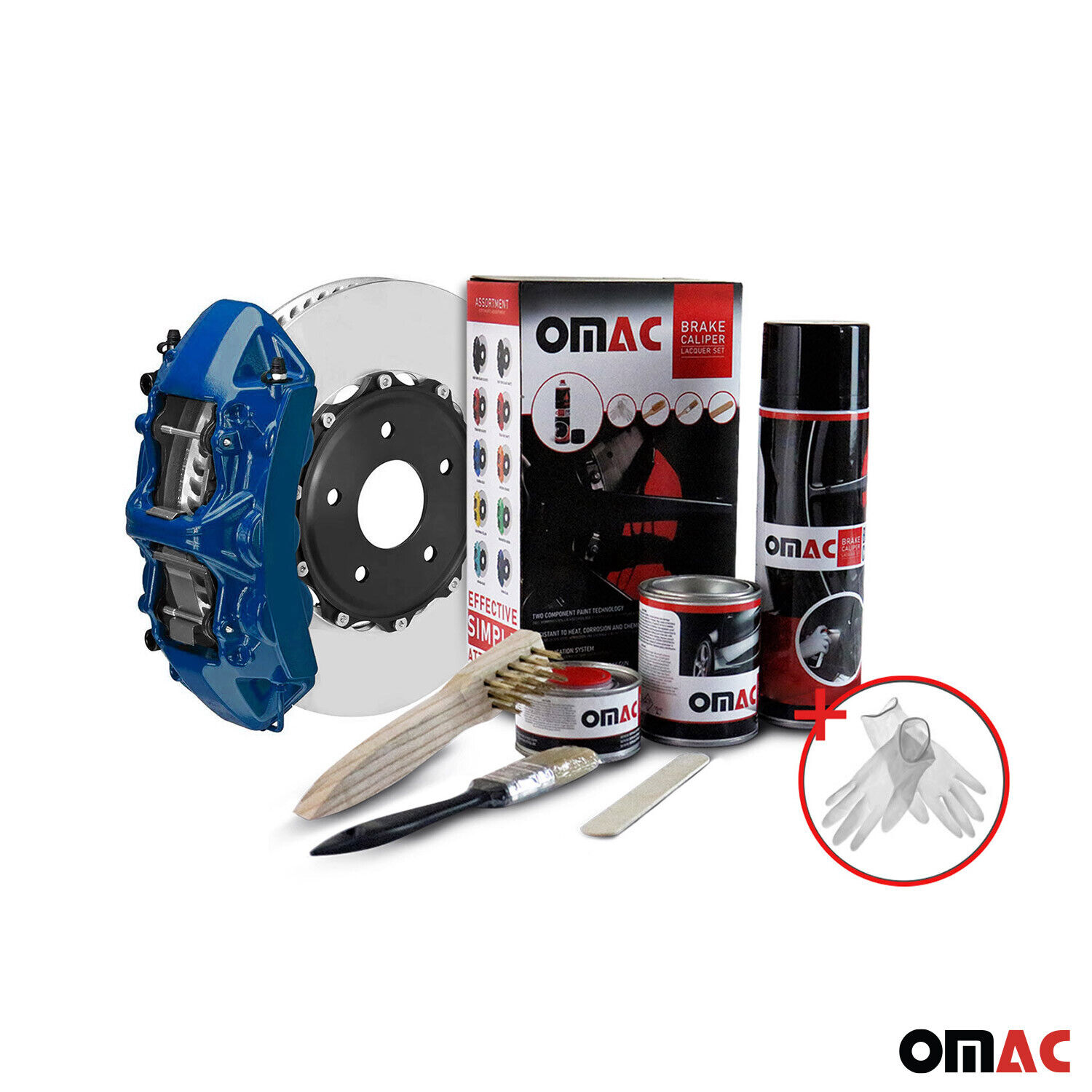 OMAC Brake Caliper Paint Epoxy Based Car Kit Hawaii Blue Glossy High-Temperature