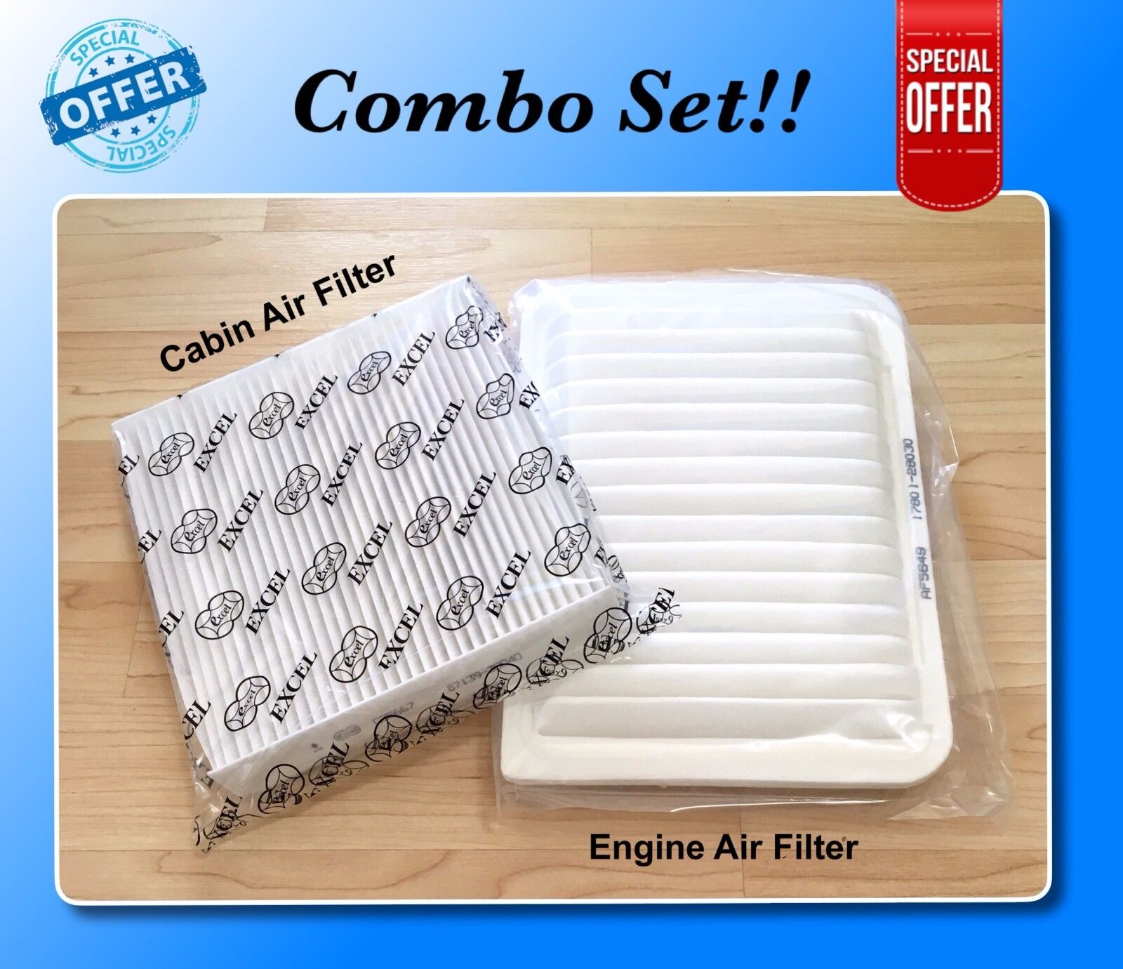 COMBO SET FOR CAMRY VENZA 4 CYL Engine & Cabin Air Filter A5649 C35667 US Seller