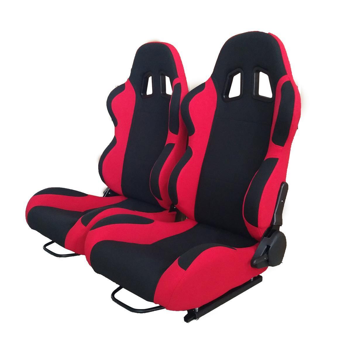 New High Quality Universal Racing Seats Left+Right Double Slide Racing Seat