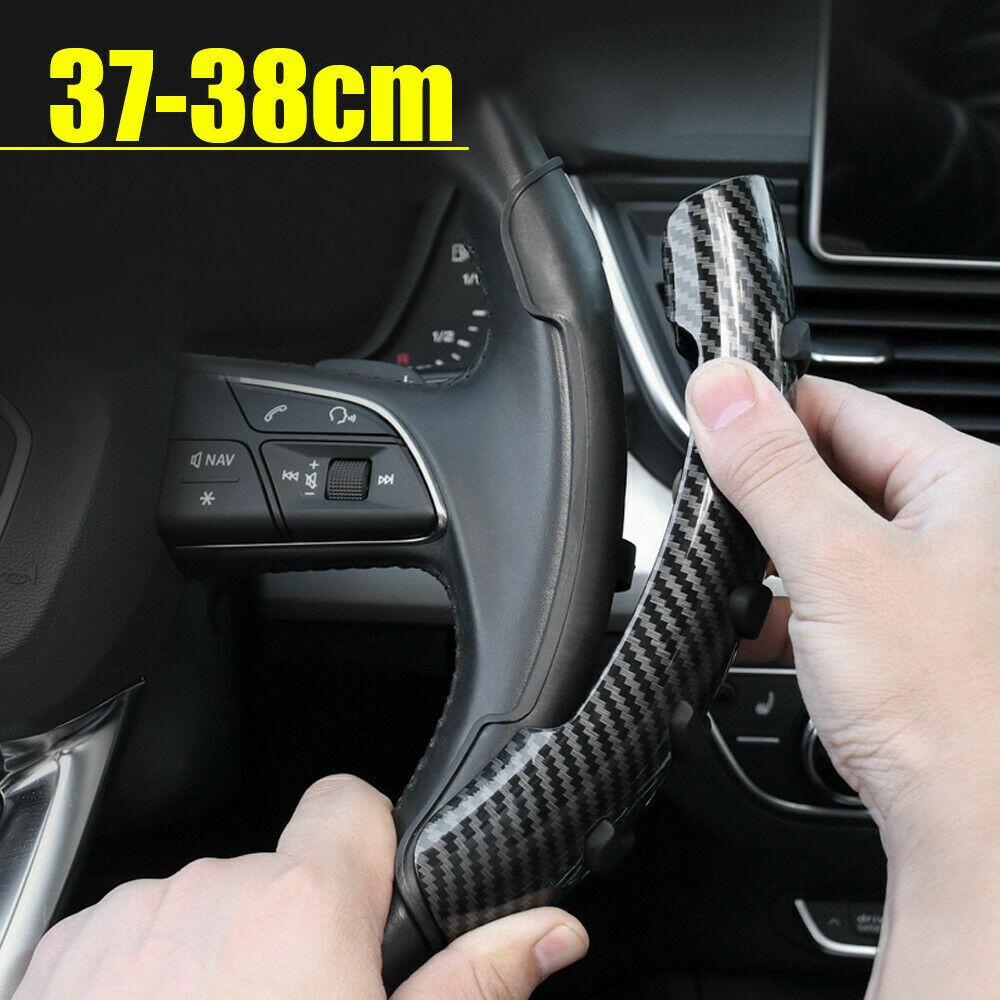 2p Carbon Fiber Universal Car Steering Wheel Booster Cover Non-Slip Accessories