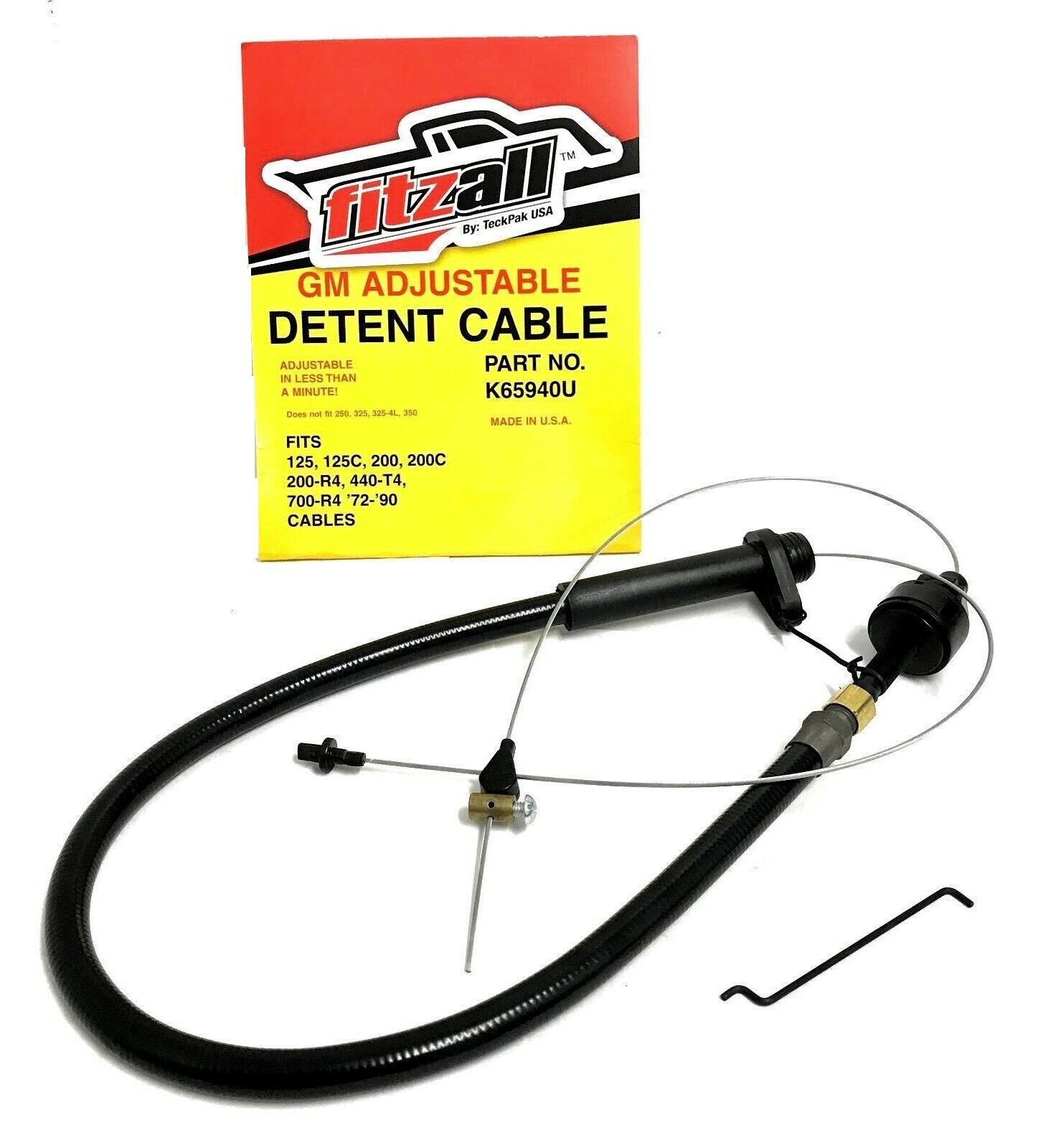 Transmission Kickdown Detent Cable GM 700-R4 TH-200 Braided Adjustable