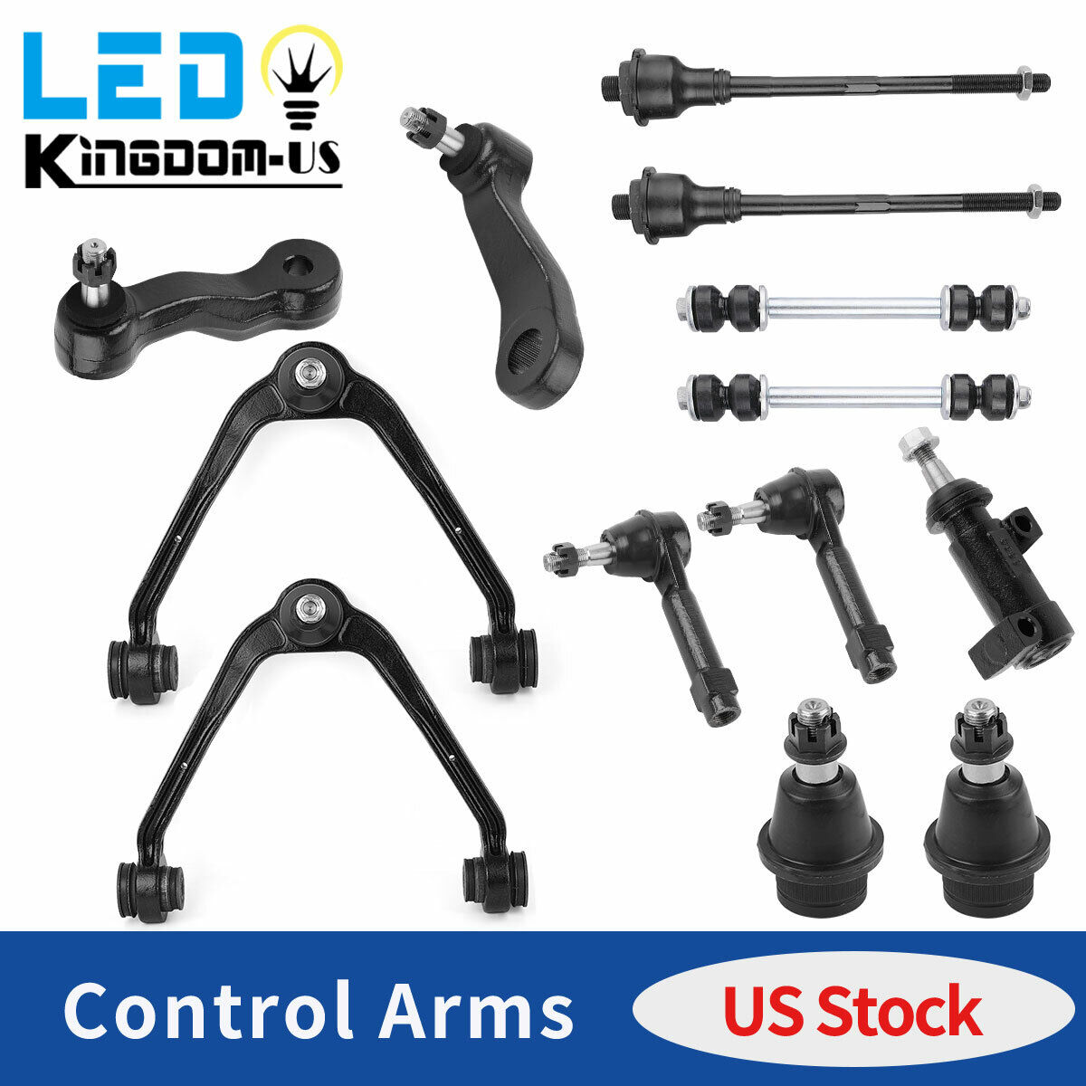 13x Front Upper Control Arms Suspension Kit for Chevy Silverado GMC Sierra 1500