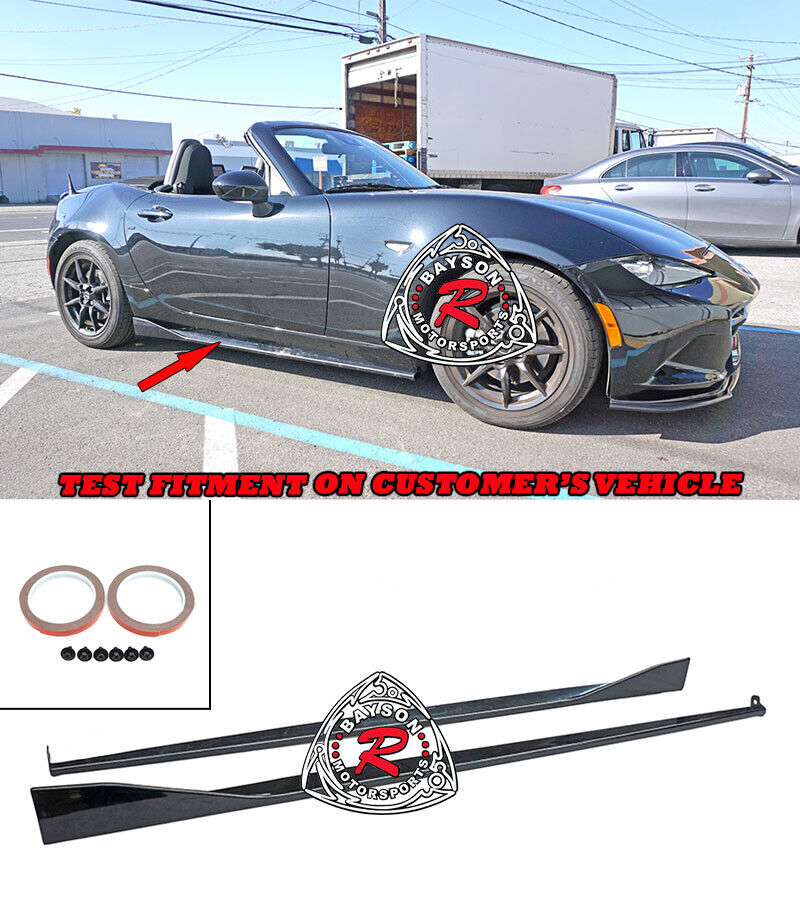 Fits 16-23 Mazda Miata MX5 ND ND2 ND3 MP Style Side Skirts Extensions (ABS)