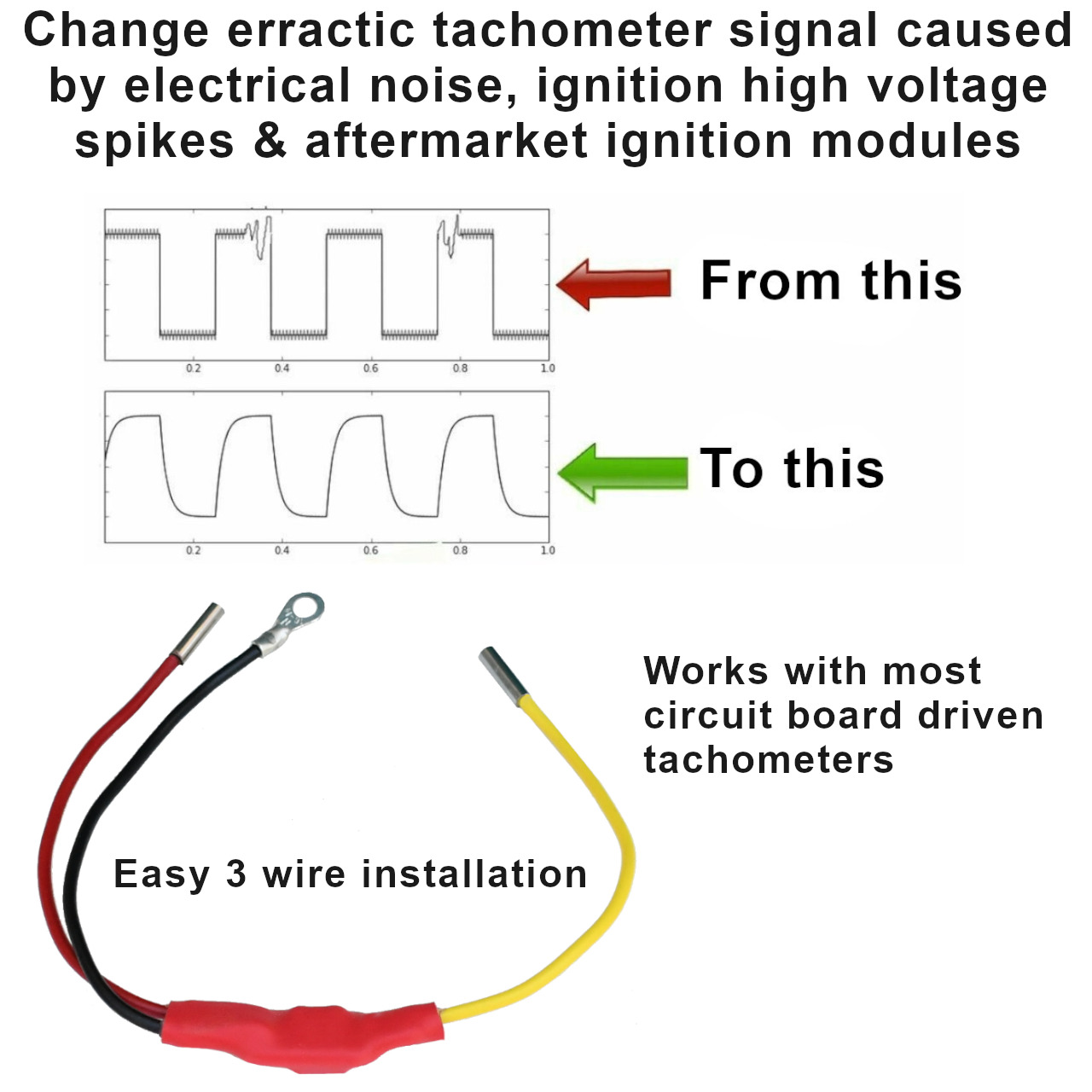HEI Tachometer signal Filter. Filters out High voltage spikes, electrical noise