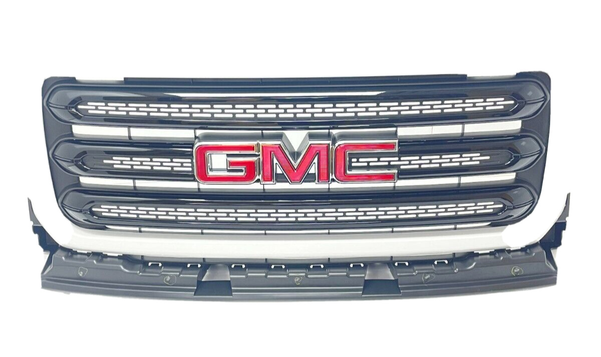 OEM 2015-2020 GMC Canyon Front Grille Package Crystal Summit White 84193035