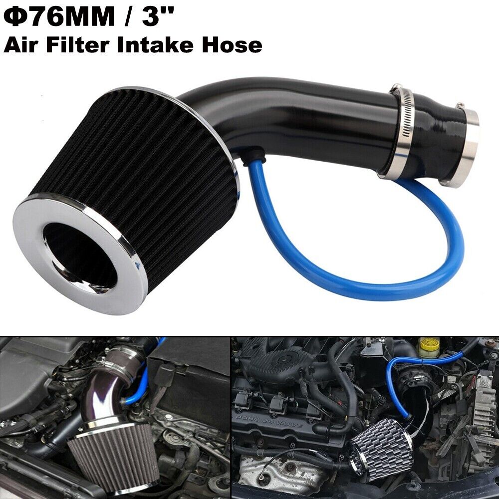 3'' Car Cold Air Intake Filter Induction Pipe Power Flow Hose System Accessories