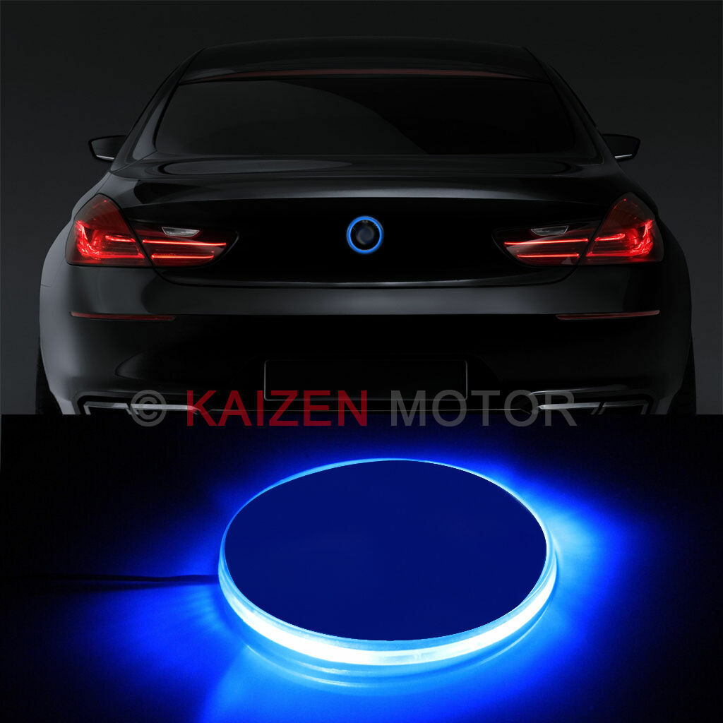 1PC 82mm Ultra Blue Emblem LED Background Light for BMW 1 3 5 7 Series X3 X5 X6