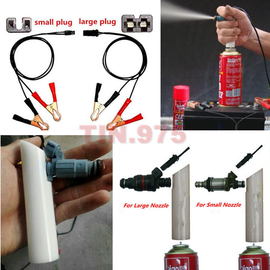 Universal Car Vehicle Fuel Injector Flush Cleaner Adapter Portable Cleaning Tool