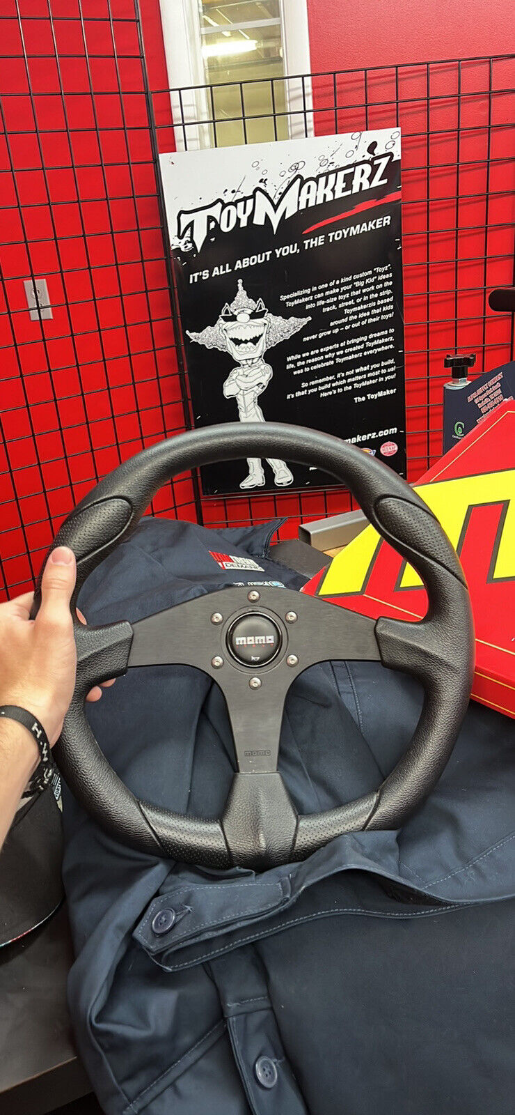 MOMO Steering Wheel Quark Black Polyurethane 350mm Tuning Sport Racing