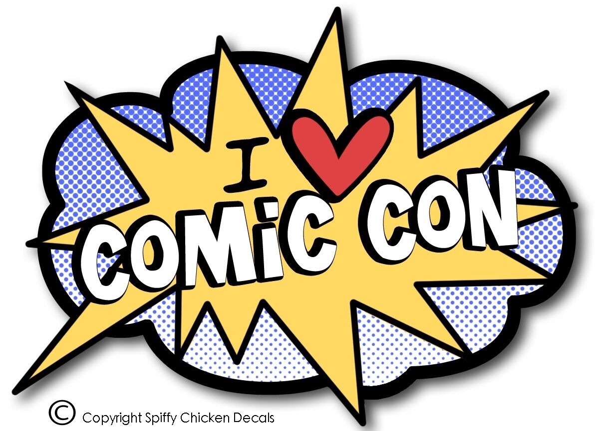 I Heart Comic Con Sticker Decal Comic-Con Fan Sticker I Love Comic Con