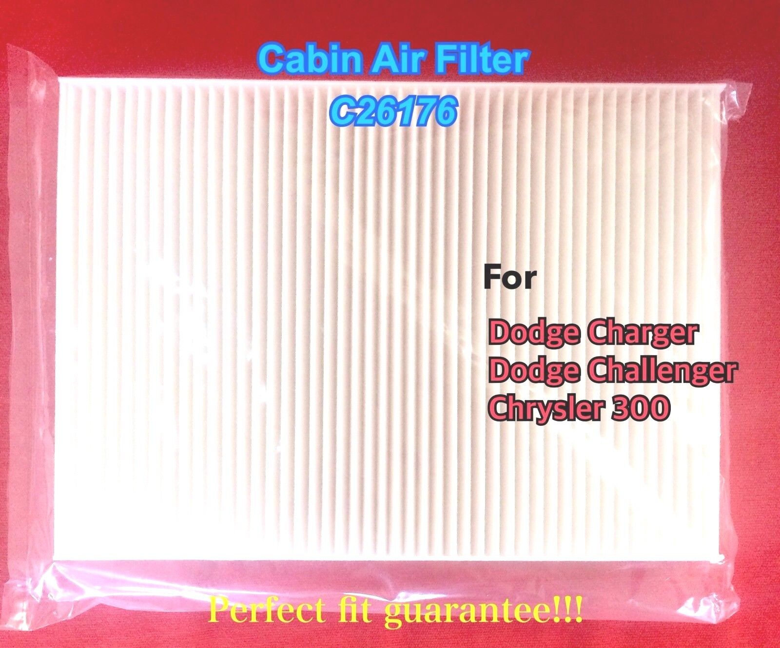 C26176 Cabin Air Filter For Dodge Charger Challenger Chrysler 300 CF11668 24048