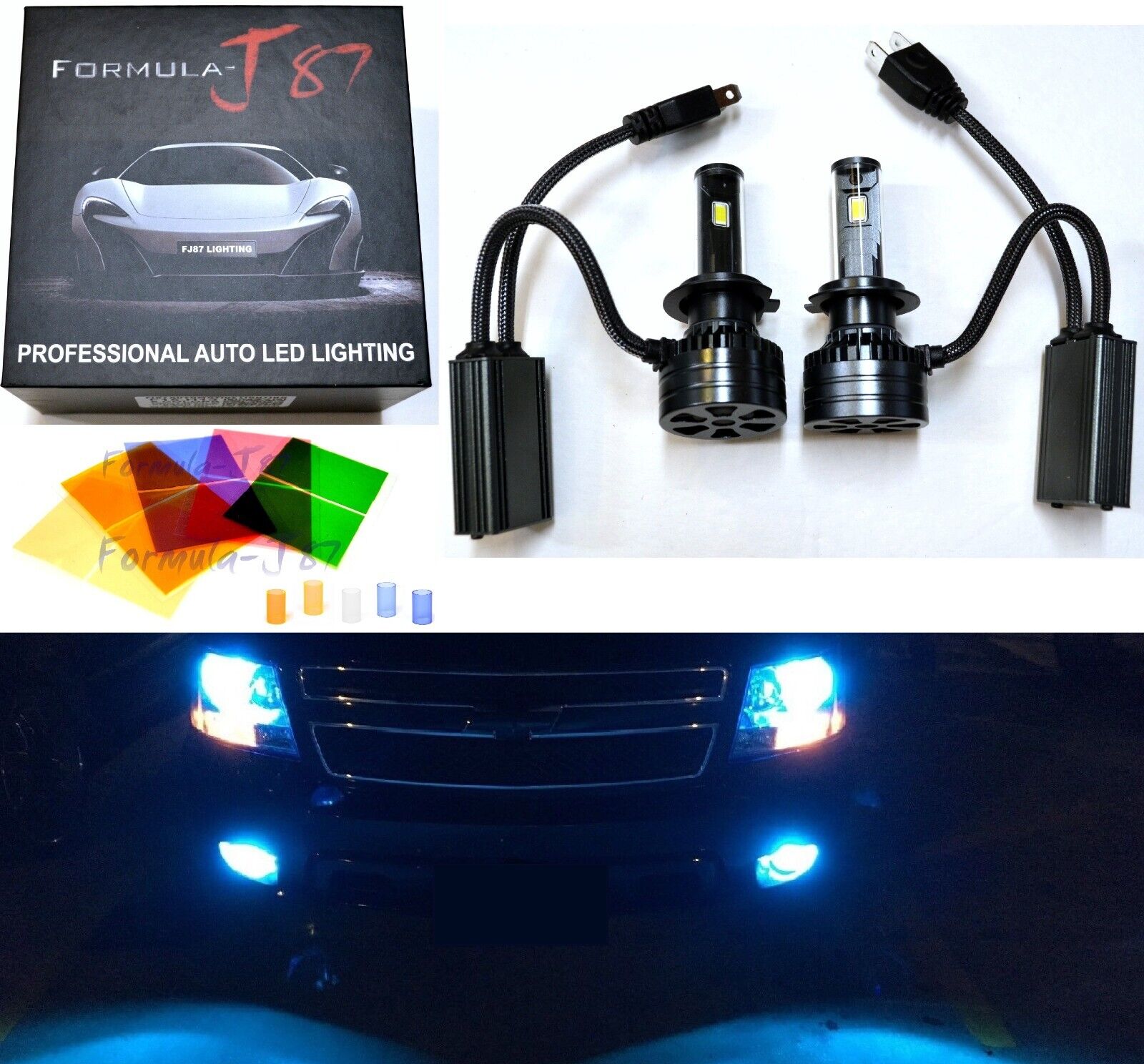 LED Kit F15 140W H7 8000K Icy Two Bulbs Head Light High Beam Replacement Upgrade