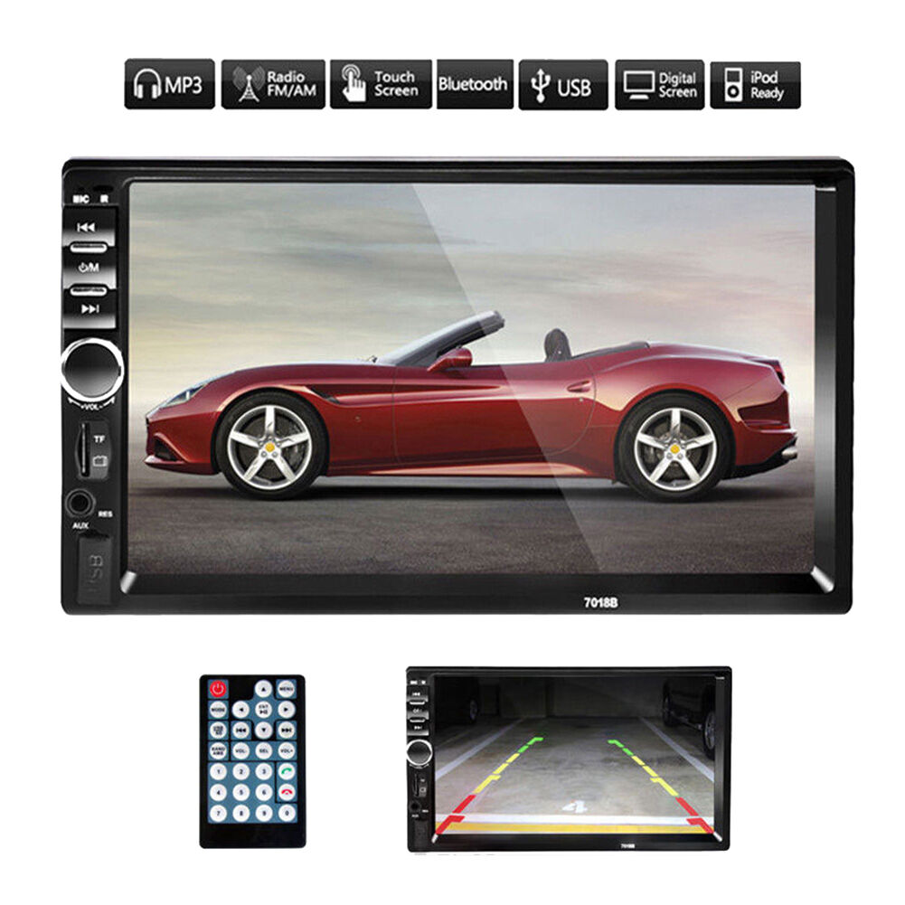 Bluetooth 7\'\' 2 DIN In Dash LCD HD Touch Screen Car Stereo Radio MP3 Player AUX 
