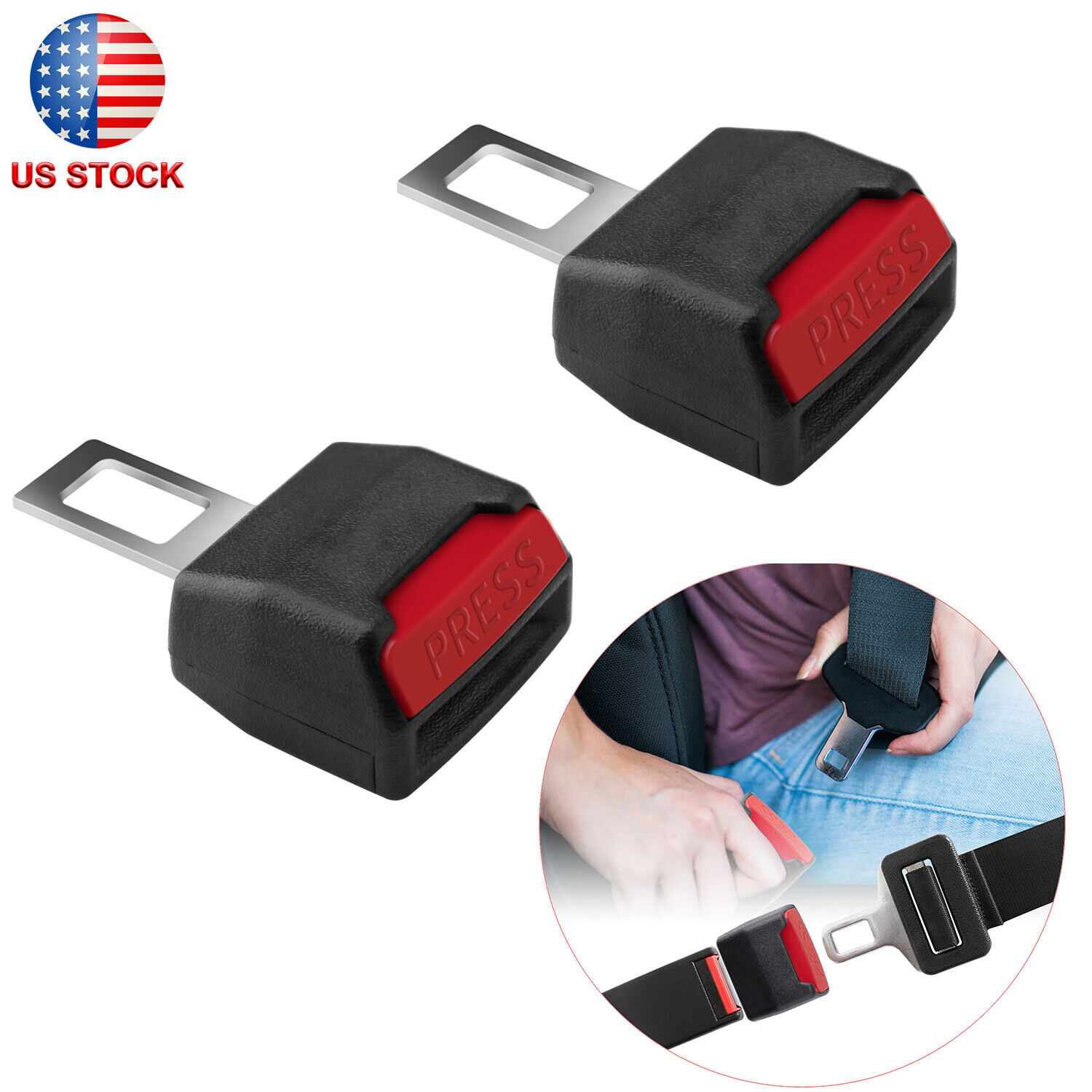 Universal Car Truck Safety Seat Belt Extender Extension Seatbelt Buckle Adapter