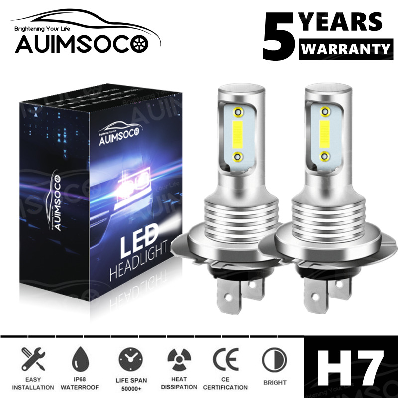 2x H7 LED Headlight Bulbs Conversion Kit High Low Beam Super Bright 6000K White