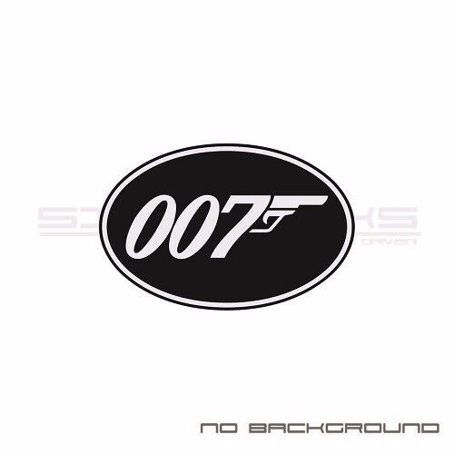 007 Oval Decal Sticker logo James Bond 007 spectre racing round circle