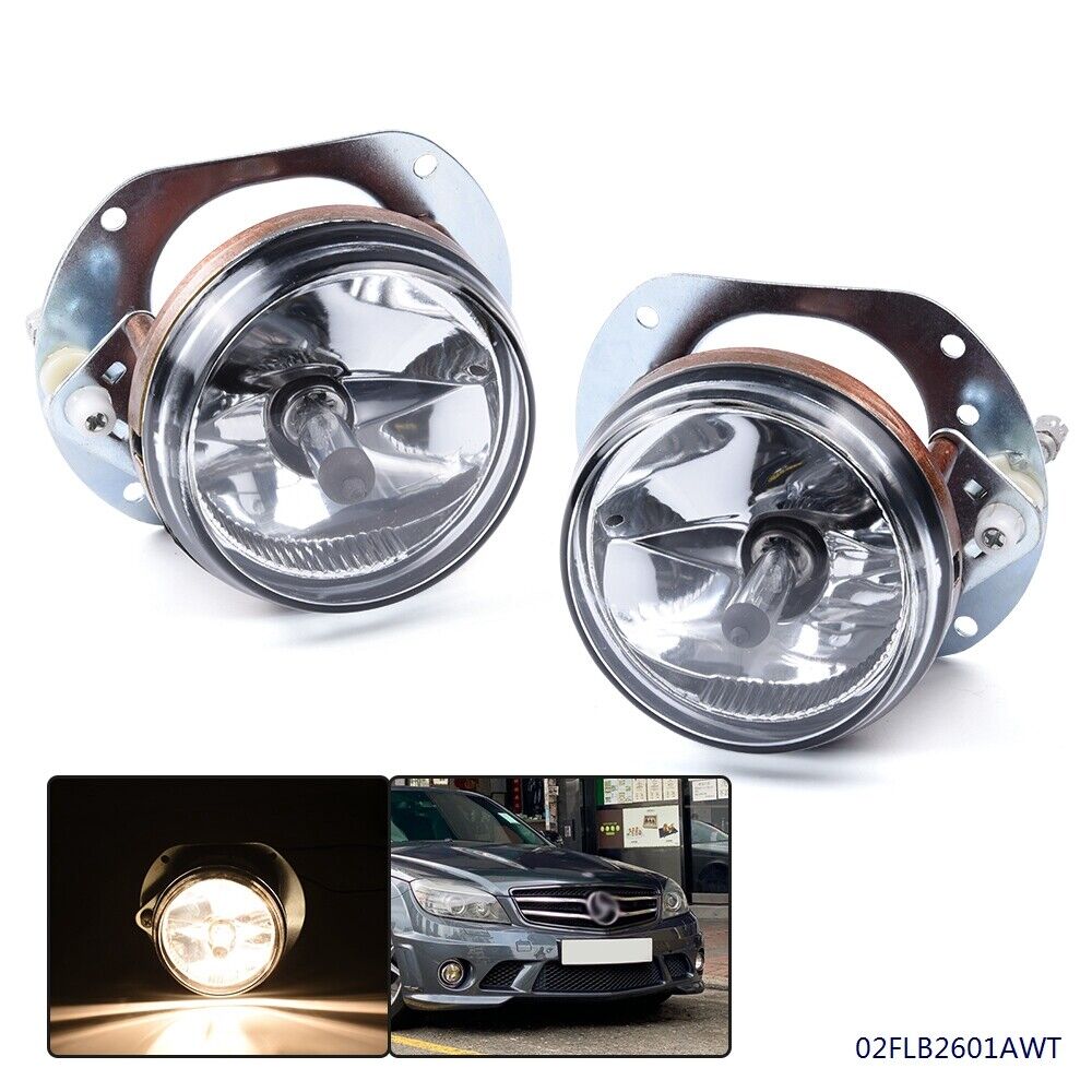 Pair Driving Fog Lights Bumper Lamp FIT FOR 2008-2010 BENZ C300 C63 AMG C350