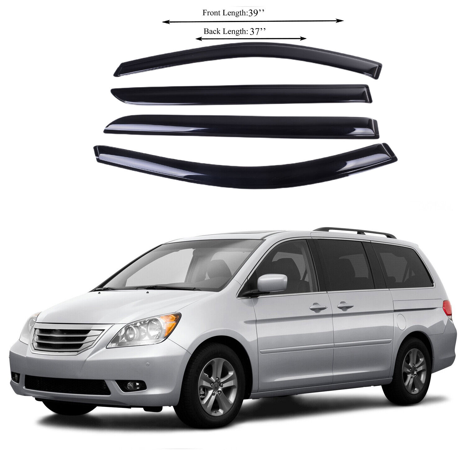 Fits for Honda Odyssey 0510 Side Window Visor Sun Rain Deflector Guard