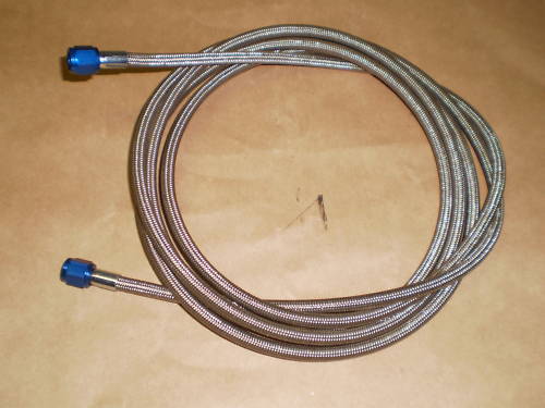 4AN NITROUS OXIDE LINE 10 FT STAINLESS STEEL BRAIDED