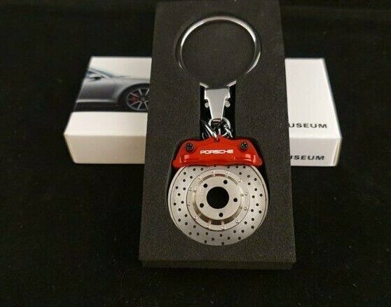 PORSCHE Keychain Red Brake Caliper 911 GT3 GT2 GT4 Spyder Key Ring Fob