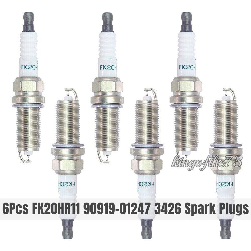6Pcs FK20HR11 Spark Plugs Iridium 90919-01247 Fits For 2005-2018 Toyota 3426