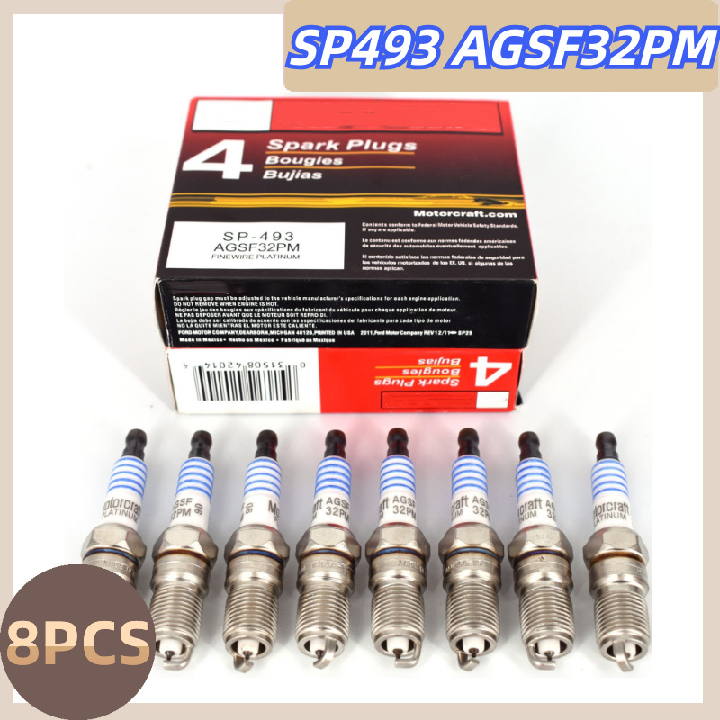 8pcs MOTORCRAFT SPARK PLUGS SP493 Platinum AGSF32PM Fit For Ford 4.6L 5.4L V8 US