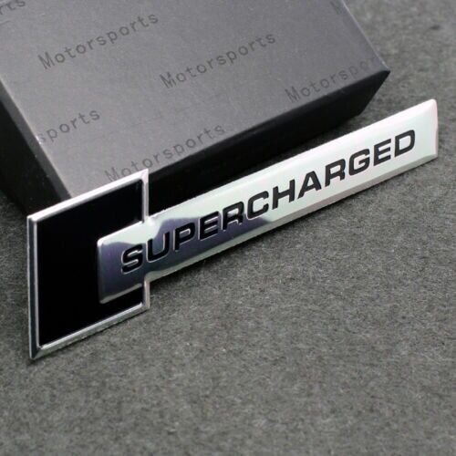 Black Turbo Charger SUPERCHARGED Engine Emblem Badge Sticker For Jaguar 
