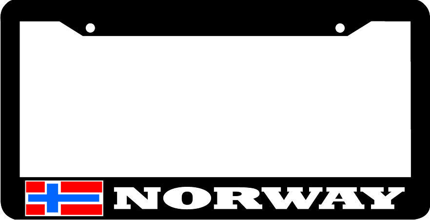NORWAY Black frame flag License Plate Frame 