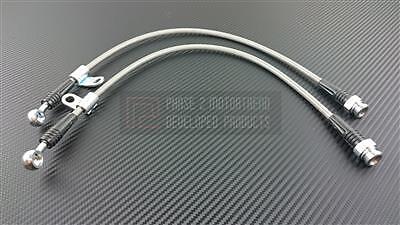 PHASE 2 STEEL BRAIDED FRONT BRAKE LINES FOR 10-11 HYUNDAI GENESIS COUPE RM500