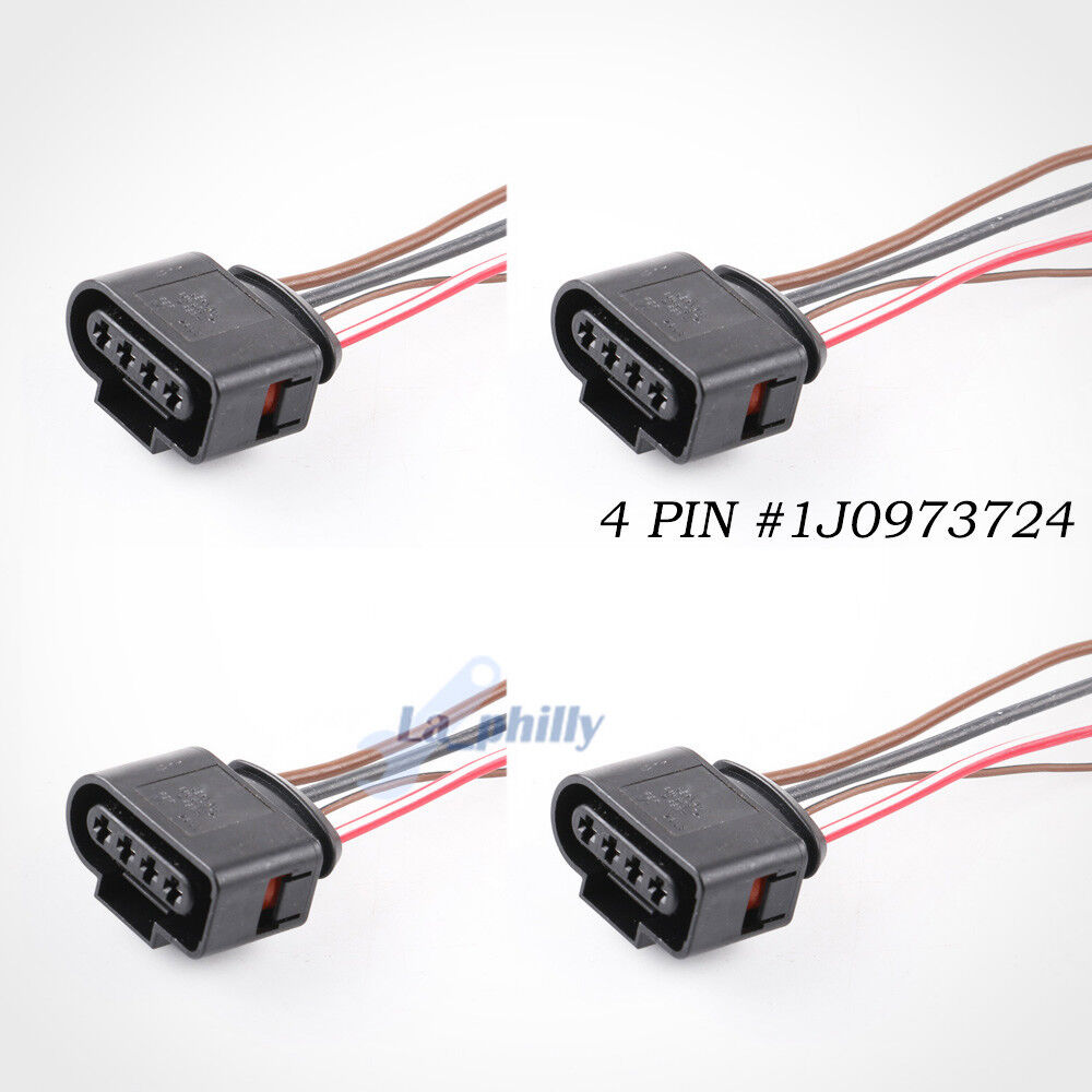 4x Harness Plug Wiring For Audi VW Jetta Passat Ignition Coil Connector