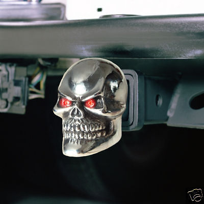 NEW  CHROME SKULL TRAILER HITCH COVER INSERT  AWESOME REALISTIC DETAIL 
