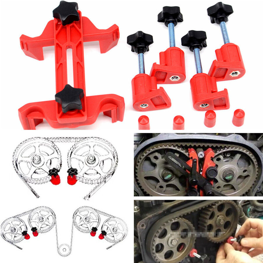 Auto Dual Cam Clamp Camshaft Engine Timing Locking Tool Sprocket Gear Fixed Kit