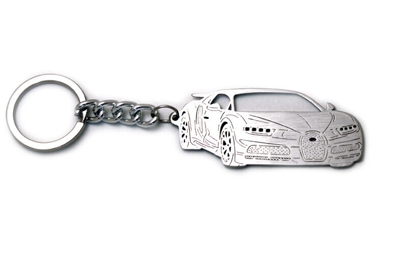 Keychain fit Bugatti Chiron Car Design Steel Keyring Auto Porte-Clés Metal