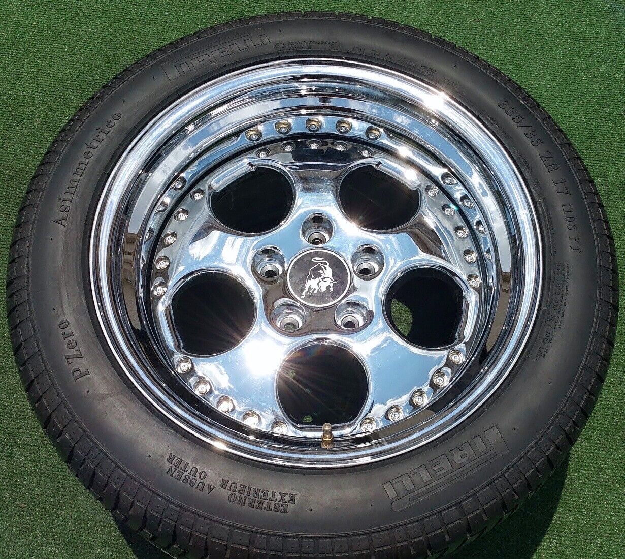 4 Genuine OEM Factory Lamborghini Diablo ALPINE Edition Chrome Wheels New Tires