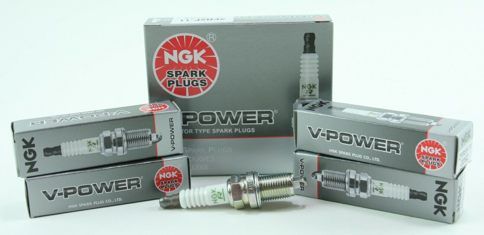Set of 4 NGK 2262 Spark Plugs V-power ZFR5F11