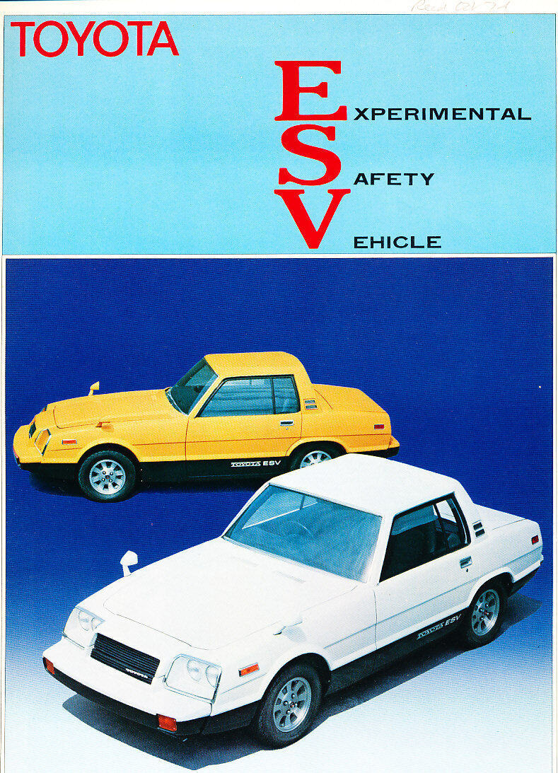 1973 Toyota ESV Experimental Safety Vehicle Prototype Car Sales Brochure Folder