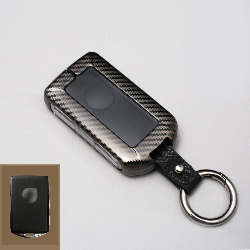 Carbon Texture Metal Remote Key Cover Case Fob For Volvo XC90 S60 S90 V40 V90
